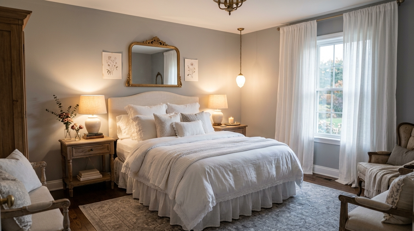 Use art to add gentle contrast